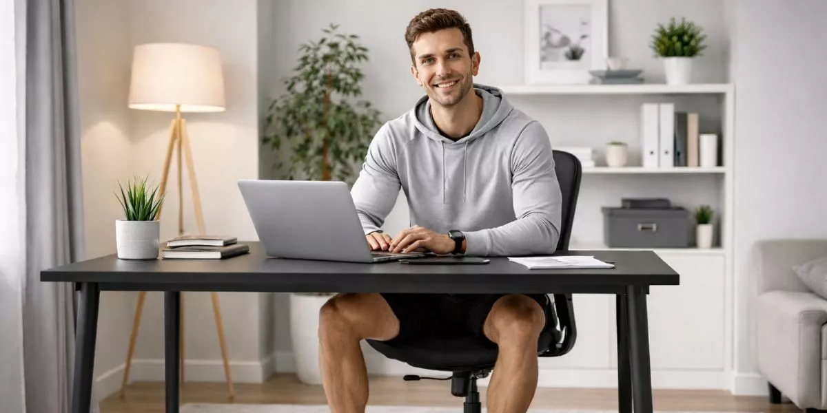 ein sportlicher Mann macht online eine Functional Trainer Ausbildung