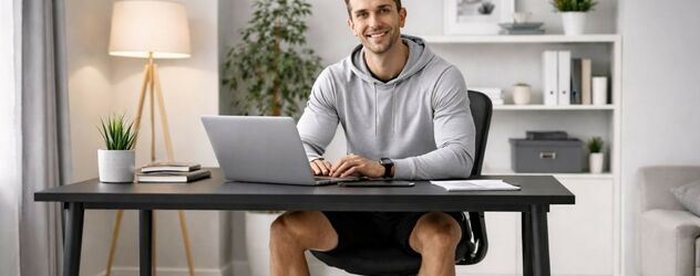 ein sportlicher Mann macht online eine Functional Trainer Ausbildung