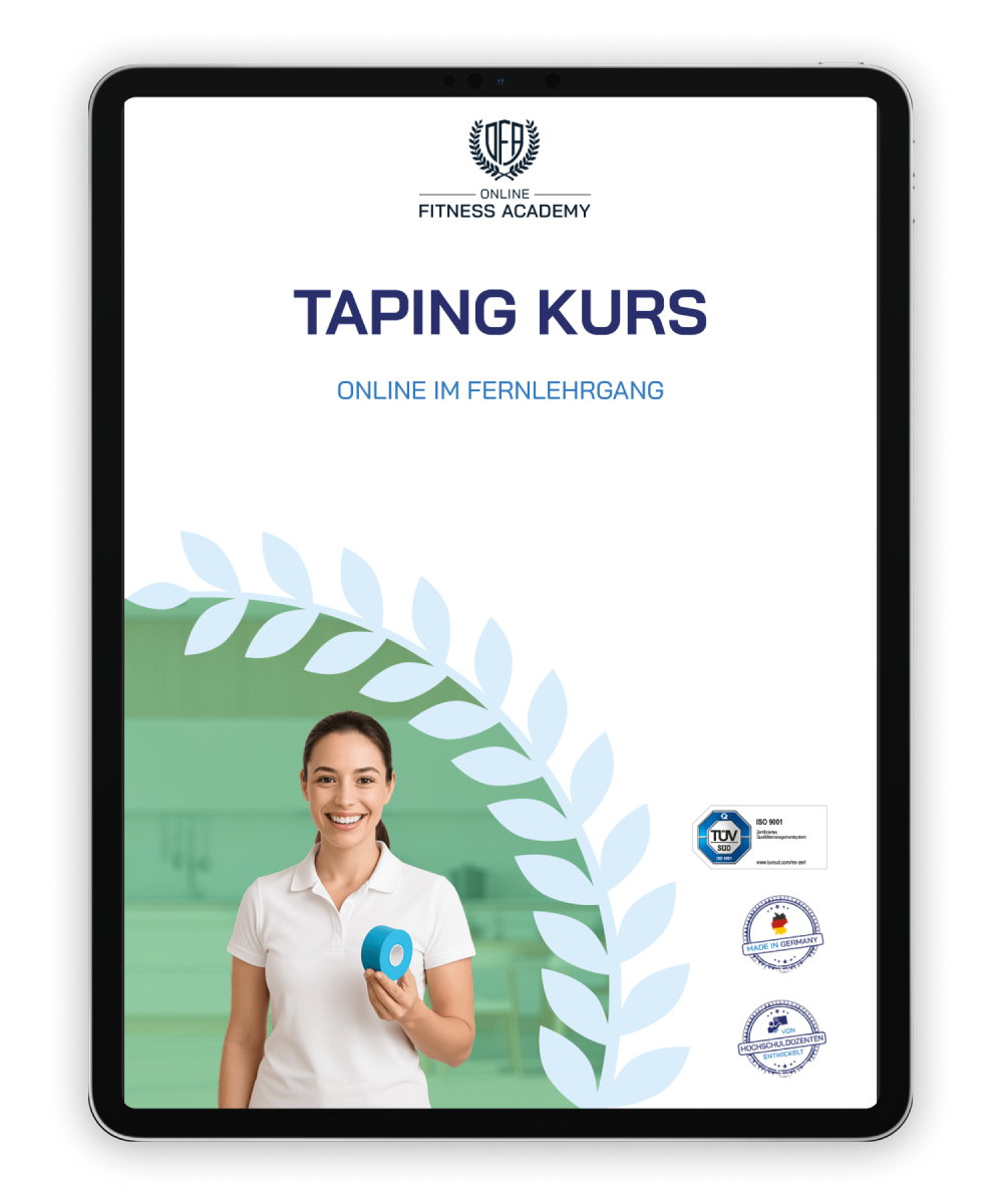 Informationsbroschüre Taping Kurs online Mockup